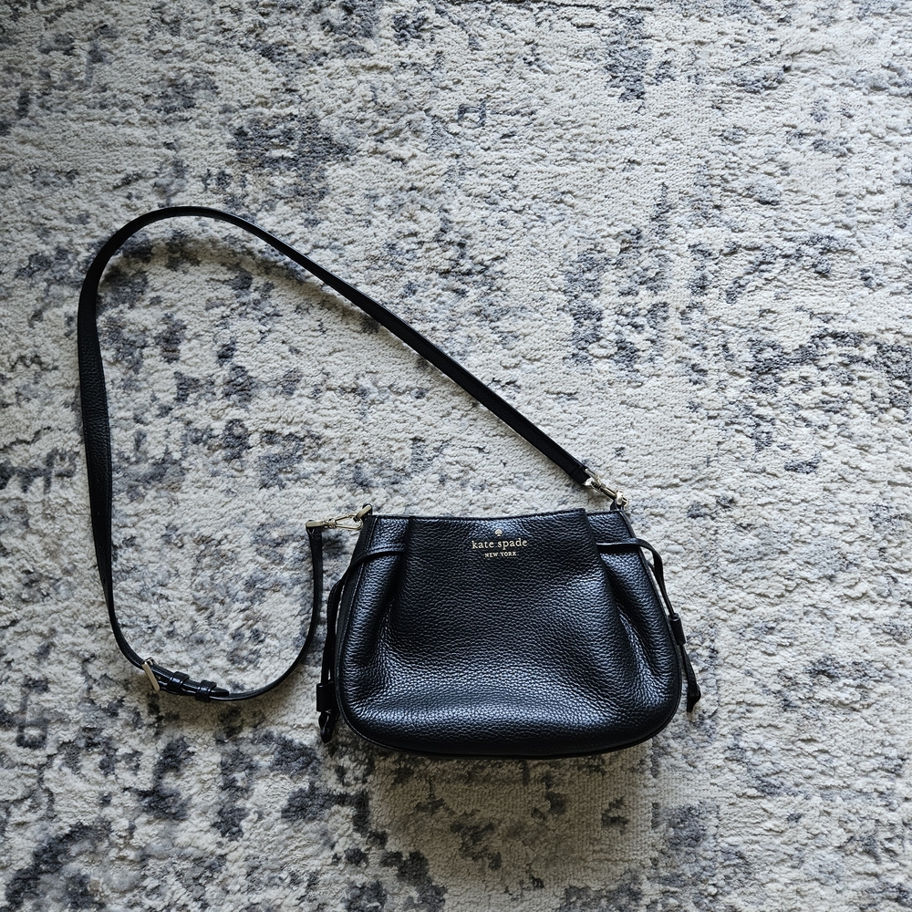 Kate Spade Pebbled Black Crossbody Bag